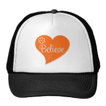 Leukaemia Believe Heart Mesh Hat
