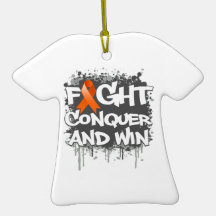 Leukemia Fight Conquer and Win Christmas Ornament