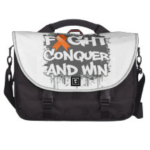 Leukemia Fight Conquer and Win Laptop Bag