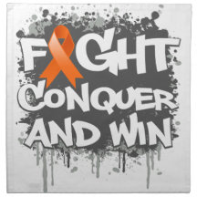 Leukemia Fight Conquer and Win Napkins