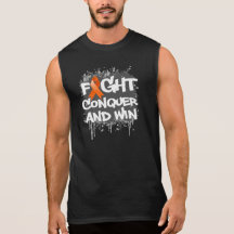 Leukemia Fight Conquer and Win Sleeveless Tees