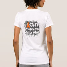 Leukemia Fight Conquer and Win T Shirts