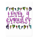 Level 4 Gymnast hearts Post Card