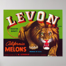 Levon California Melons Posters