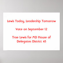 Lewis today, Leadership tomorrow Poster