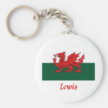 Lewis Welsh Flag Key Chain