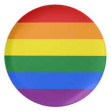 LGBT Gay Pride Rainbow Flag Stripe Dinner Plate