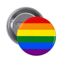 LGBT Gay Pride Rainbow Flag Stripe Pinback Buttons