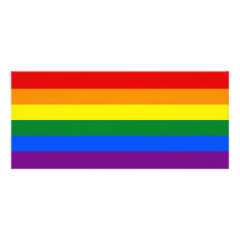 LGBT Gay Pride Rainbow Flag Stripe Full Colour Rack Card