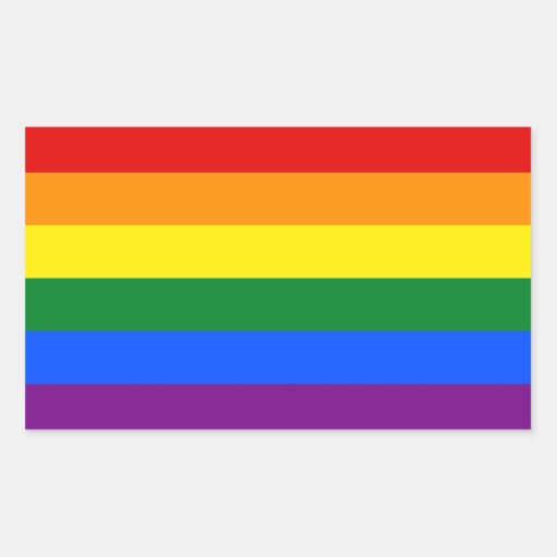 Lgbt Gay Pride Rainbow Flag Stripe Rectangular Stickers Zazzle