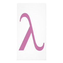 LGBT Pink Lamda Symbol Personalized Photo Card