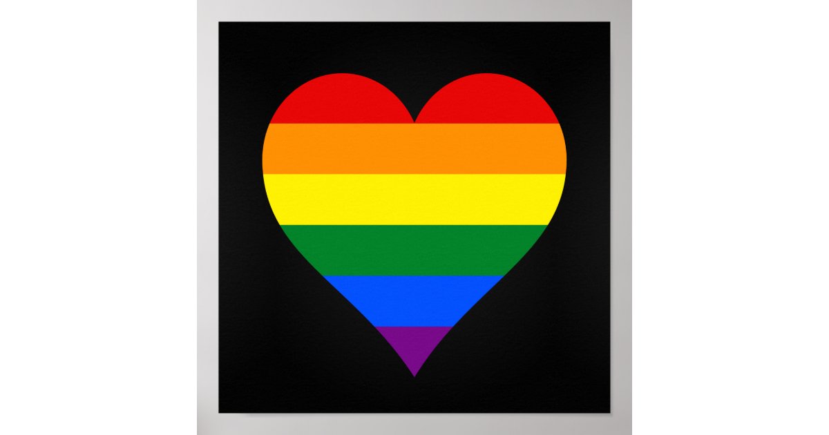 Lgbt Pride Heart Poster Zazzle