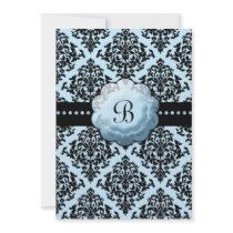 LGC | One Hot Momma Baby Shower Blue Personalised Invitations