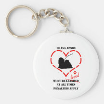 Lhasa Apsos Must Be Loved Keychain