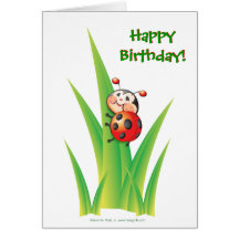 Libby the Ladybug Birthday Card