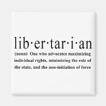 Libertarian Definition Fridge Magnet