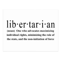 Libertarian Definition Postcards