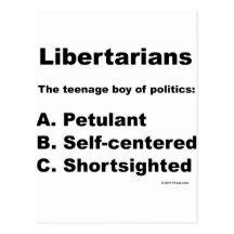 Libertarian definition postcards
