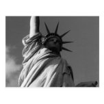liberty face black & white postcard