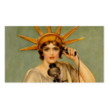 Liberty Girl "Call Me" Business Card Template