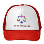 Libra Zodiac Star Sign Rainbow Mesh Hats