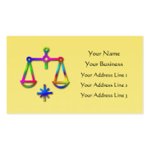 Libra Zodiac Star Sign Rainbow Standard Business Card