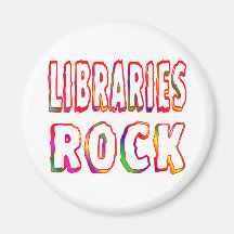 Libraries Rock Fridge Magnet