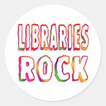 Libraries Rock Round Sticker