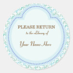 Library Blue Sticker - Please Return
