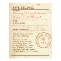 Library Card Save the Date