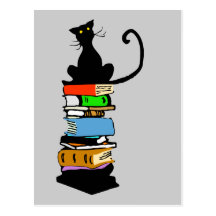 Library Cat Postcard