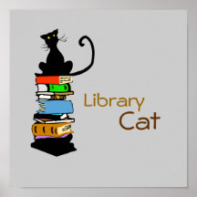 Library Cat Print
