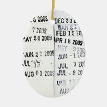 Library Date Stamp Ornament