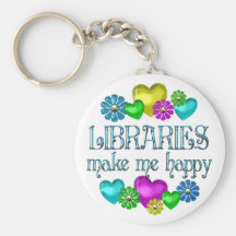 Library Happiness Keychain