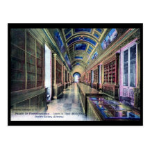 Library, Palais de Fontainebleau, France 1926 Vint Postcards