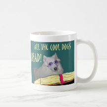 Library - Samoyed - Cool Dogs Read Literacy Mug