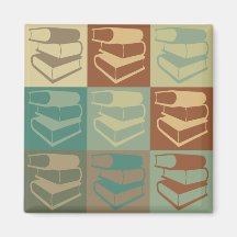 Library Work Pop Art Fridge Magnets