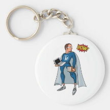 Libraryman with POW! Key Chain