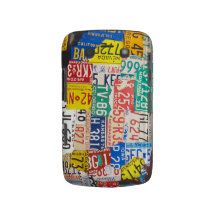 License Plate Map of the USA Blackberry Case