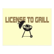 License To Grill Postcards