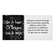 Lick A Witch Custom Photo Card