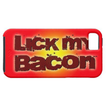 Lick My Bacon on Red iPhone 5 Cases