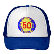 Life Begins At 50th Birthday Hat
