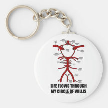 Life Flows Through My Circle Of Willis (Health) Key Chain