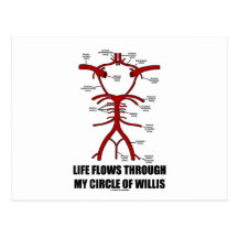 Life Flows Through My Circle Of Willis (Health) Post Cards