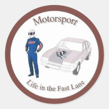 Life in the Fast Lane - sticker round
