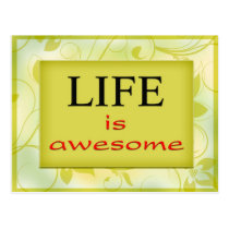 Life is awesome postcards