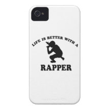 Life is better with a Rapper iPhone 4 Case-Mate Case