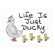 Life Is Just Ducky Postcard