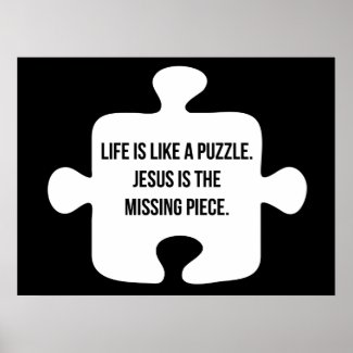 Christian Poster: Life is Like a Puzzle